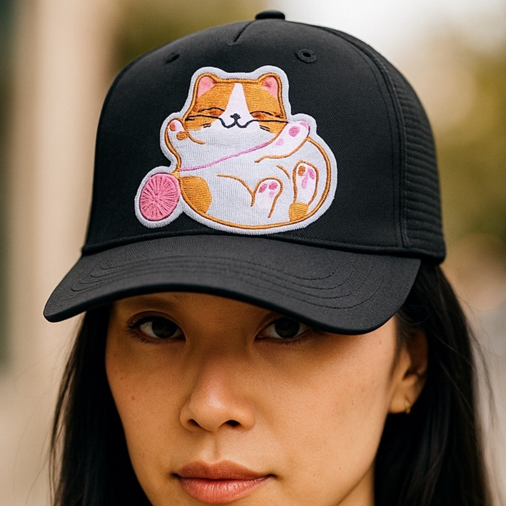 Cat & Yarn trucker hat